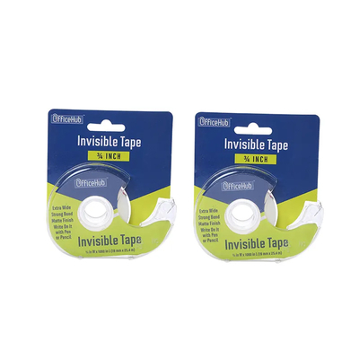 เทปเครื่องเขียน BOPP Crystal Clear พร้อมเครื่องจ่ายสำหรับโรงเรียนสำนักงาน