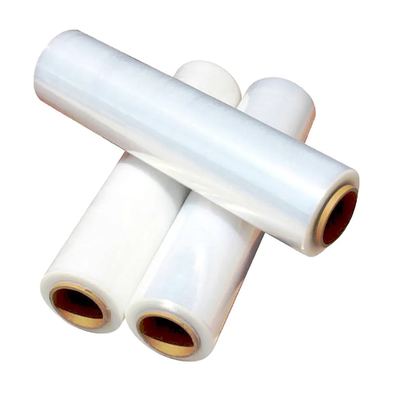 ม้วนฟิล์มพันพาเลทด้วยมือแบบใส LLDPE ด้วยตนเองสำหรับการบรรจุ