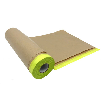 ทนความร้อนฝาครอบรถจิตรกรรมสีน้ำตาลกระดาษกระดาษคราฟท์เทปกาวสีอัตโนมัติป้องกันฟิล์มกระดาษกาว