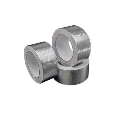 อลูมิเนียมฟอยล์กาวตนเองทนไฟ HVAC ฉนวนกันความร้อนเทปผ้าใยแก้ว