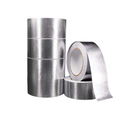 HVAC เทปอลูมิเนียมฟอยล์กันไฟกันน้ำเทปฉนวนความร้อนไฟเบอร์กลาส