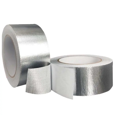 เทปกันน้ำสารหน่วงไฟอลูมิเนียมฟอยล์ HVAC ยางกาวเทปใยแก้ว