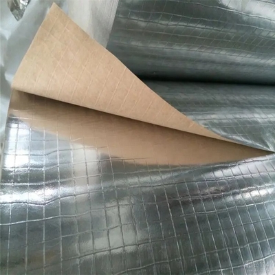 เทปอลูมิเนียม FSK 2 ทาง กาวยางเรซิ่นกันน้ำ HVAC เสริมฟอยล์ Scrim เทปคราฟท์