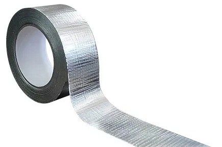 เสริมฉนวนกันความร้อน HVAC อลูมิเนียมฟอยล์เทปลามิเนตใกล้ชิดเทปตาข่าย PE