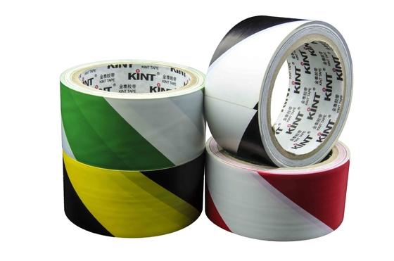 ป้ายความปลอดภัย เทปตีเส้นพื้น PVC Underground Marking Tape สองสี เขียว ขาว