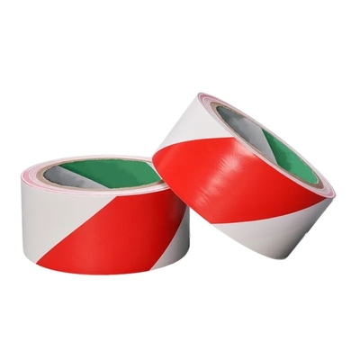 ป้ายความปลอดภัย เทปตีเส้นพื้น PVC Underground Marking Tape สองสี เขียว ขาว