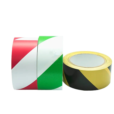 ป้ายความปลอดภัย เทปตีเส้นพื้น PVC Underground Marking Tape สองสี เขียว ขาว