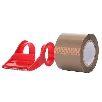 ซุปเปอร์มาร์เก็ต BOPP เทปปิดกล่องสีน้ำตาลพร้อมเครื่องตัดเทป เทปปิดกล่องไวต่อแรงกด