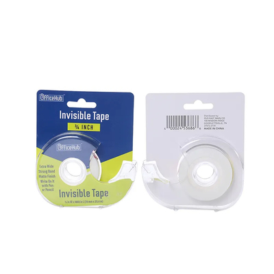 เทปเครื่องเขียน BOPP Crystal Clear พร้อมเครื่องจ่ายสำหรับโรงเรียนสำนักงาน