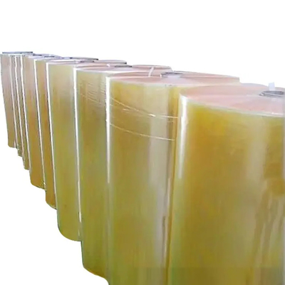 กล่องปิดผนึกกาวสีเหลืองจาง ๆ เทปม้วนจัมโบ้ Bopp โลโก้ที่กำหนดเองพิมพ์เทป BOPP