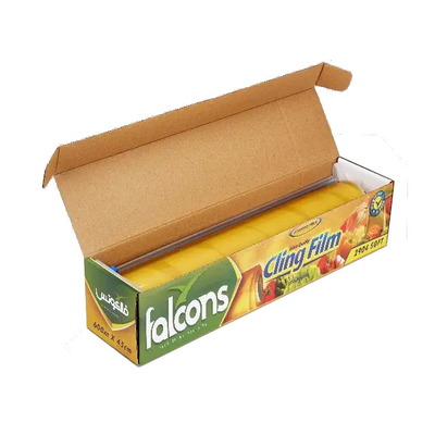 ห่อพลาสติกใสป้องกันไฟฟ้าสถิตย์สำหรับอาหาร PVC เกรด Cling Wrap พร้อมเครื่องตัด