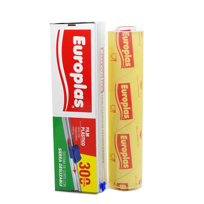 Custom Soft PE PVC Kitchen Cling Wrap พลาสติกเกรดอาหารสดเก็บฟิล์มยึดด้วยเครื่องตัด