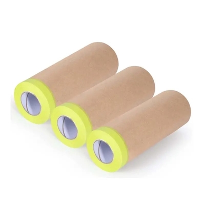 ทนความร้อนฝาครอบรถจิตรกรรมสีน้ำตาลกระดาษกระดาษคราฟท์เทปกาวสีอัตโนมัติป้องกันฟิล์มกระดาษกาว
