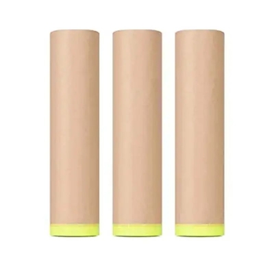 ทนความร้อนฝาครอบรถจิตรกรรมสีน้ำตาลกระดาษกระดาษคราฟท์เทปกาวสีอัตโนมัติป้องกันฟิล์มกระดาษกาว