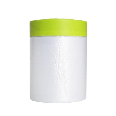 ฟิล์มกาว HDPE แบบติดเทปไว้ล่วงหน้าการใช้สีฟิล์มพลาสติกป้องกันในร่มกลางแจ้ง
