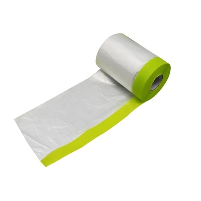 ฟิล์มกาว HDPE แบบติดเทปไว้ล่วงหน้าการใช้สีฟิล์มพลาสติกป้องกันในร่มกลางแจ้ง