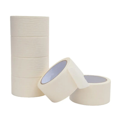 ทนต่ออุณหภูมิ 60 ℃ Crepe Paper Masking Tape Painting Taped Masking Film
