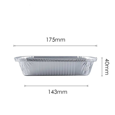 1 ปอนด์ 450 มล. ภาชนะบรรจุอาหารอลูมิเนียม Takeout กล่องอาหารพร้อมฝาปิด