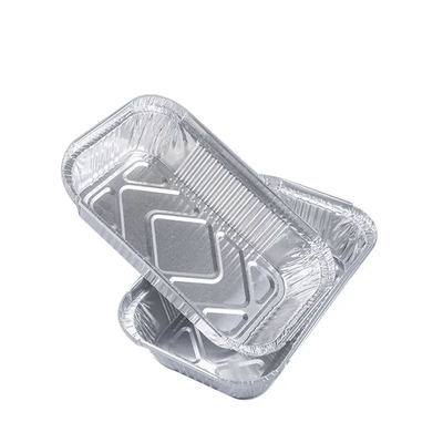 1 ปอนด์ 450 มล. ภาชนะบรรจุอาหารอลูมิเนียม Takeout กล่องอาหารพร้อมฝาปิด