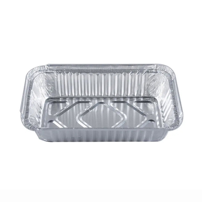 อลูมิเนียมฟอยล์บรรจุอาหารขนาด 550 มล. Takeout บรรจุอาหารอลูมิเนียมทิ้งกล่องพร้อมฝาปิด