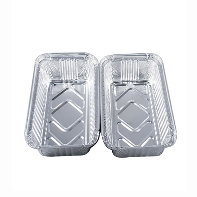 อลูมิเนียมฟอยล์บรรจุอาหารขนาด 550 มล. Takeout บรรจุอาหารอลูมิเนียมทิ้งกล่องพร้อมฝาปิด