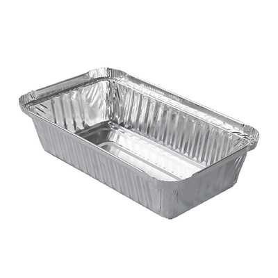 อลูมิเนียมฟอยล์บรรจุอาหารขนาด 550 มล. Takeout บรรจุอาหารอลูมิเนียมทิ้งกล่องพร้อมฝาปิด